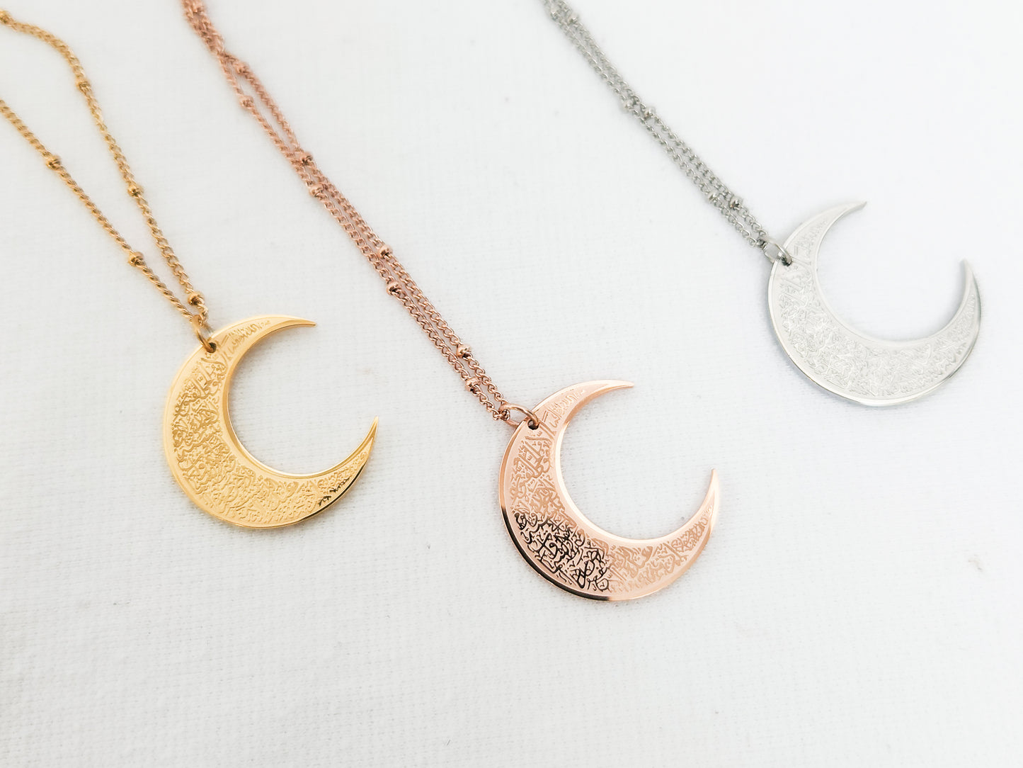 Kursi Crescent Moon Pendant Necklace