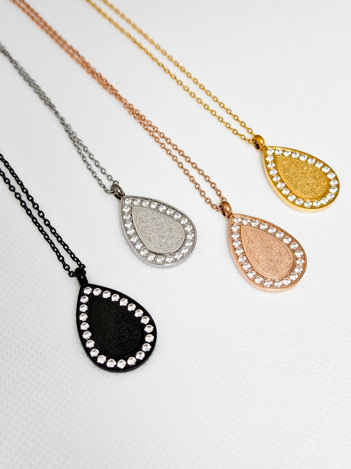 Ayatul Kursi Teardrop Pendant Necklace